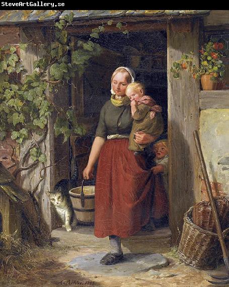 Adolph Heinrich Richter A young wine grower and her children